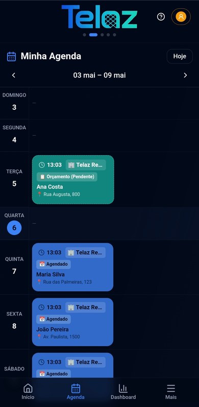 Sua semana inteira em uma tela